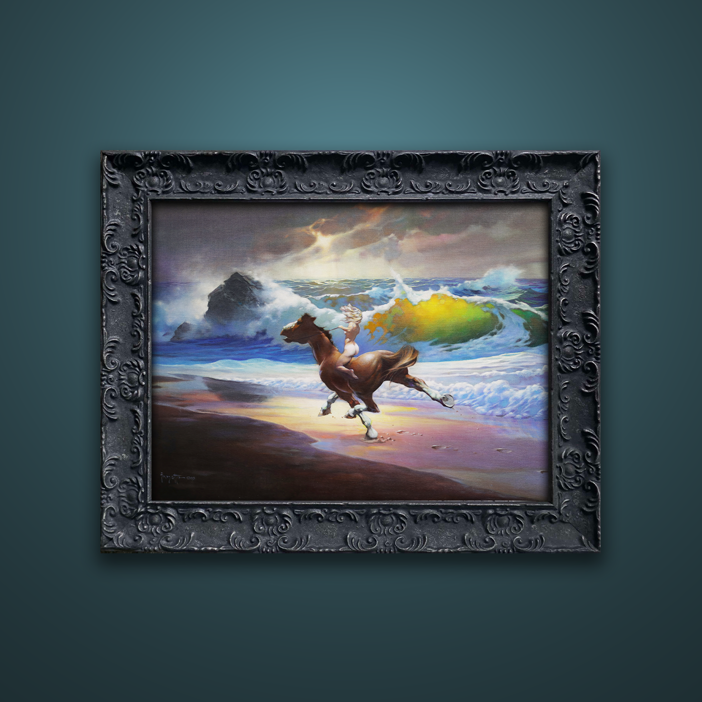 Frank Frazetta’s “Wild Ride” artwork from the Frazetta Art Museum&