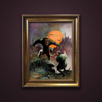 Frank Frazetta’s “The Wolfman” artwork from the Frazetta Art Museum&
