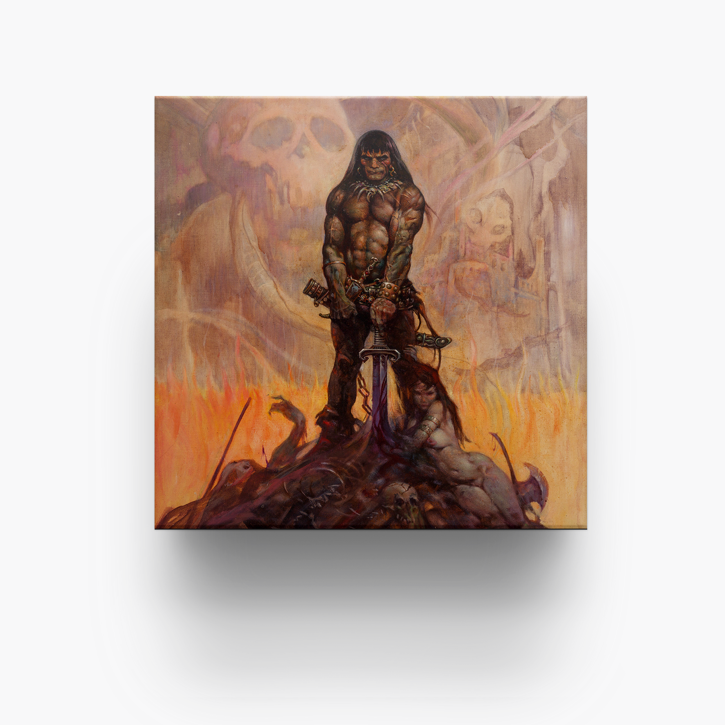 Frazetta 4x4 inch ceramic coaster featuring Frazetta&