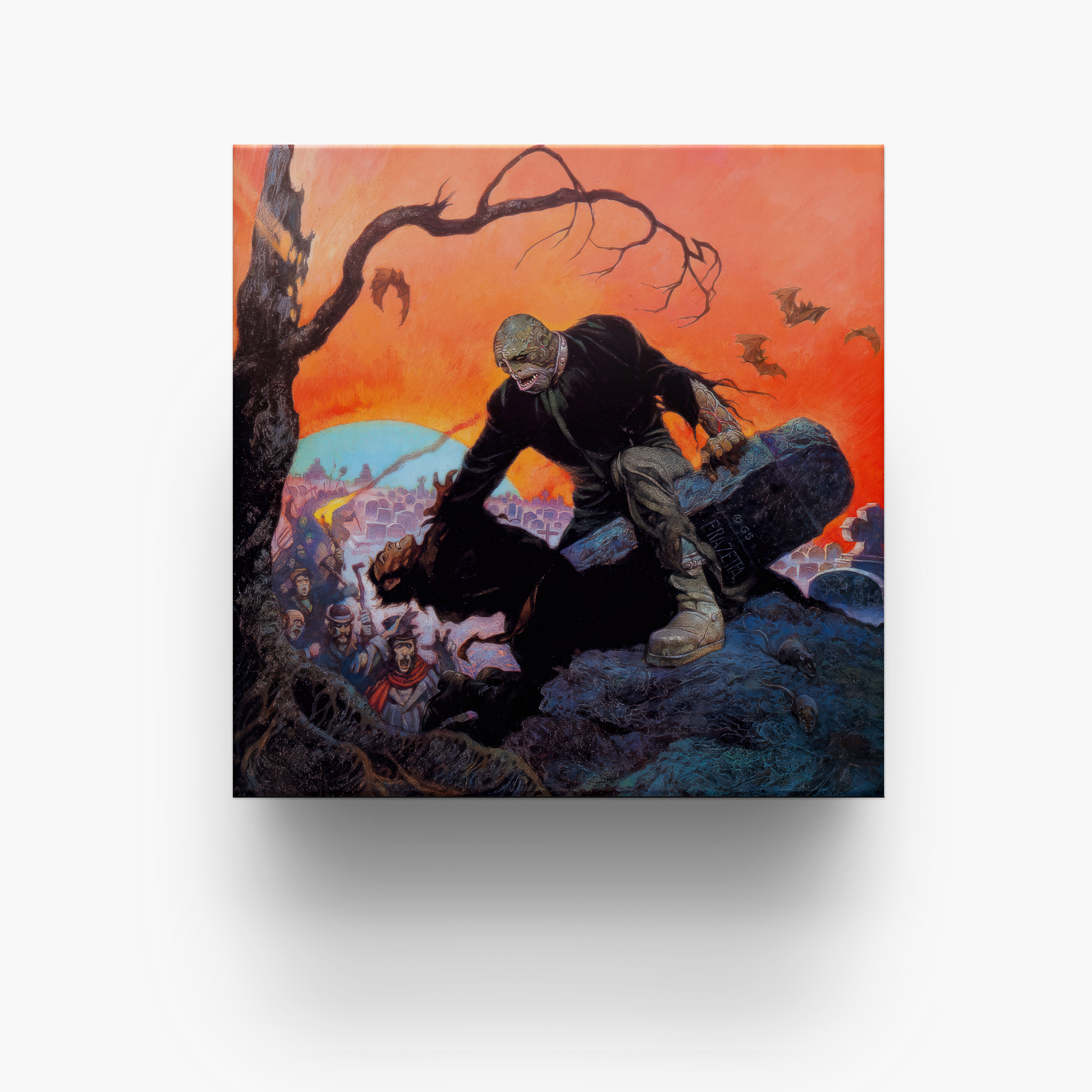 Frazetta 4x4 inch ceramic coaster featuring Frazetta&