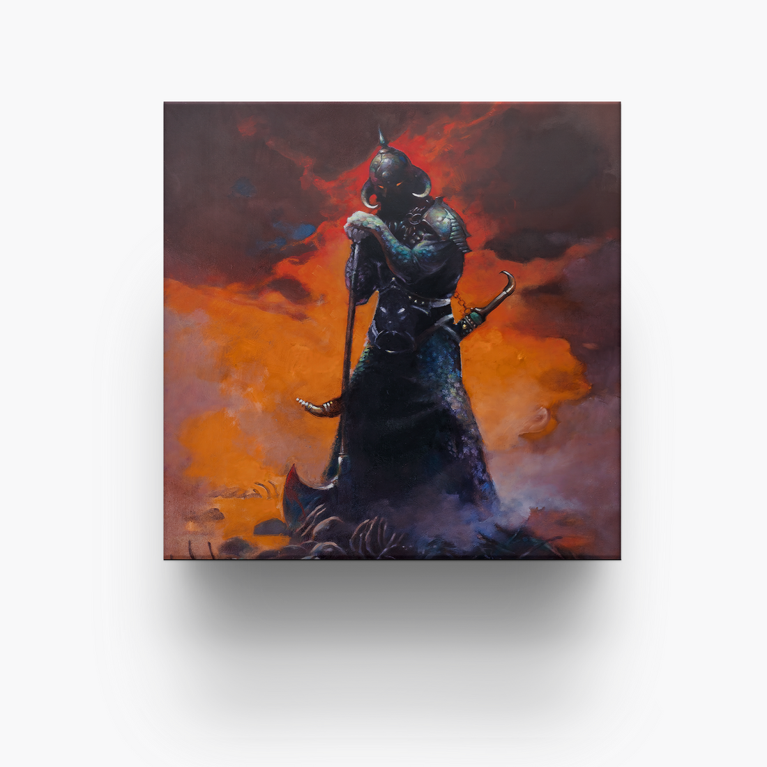 Frazetta 4x4 inch ceramic coaster featuring Frazetta&