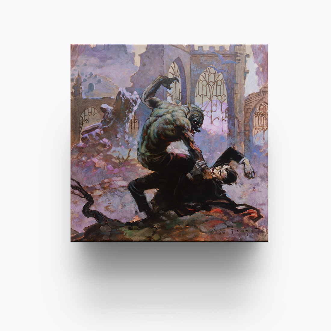Frazetta 4x4 inch ceramic coaster featuring Frazetta&