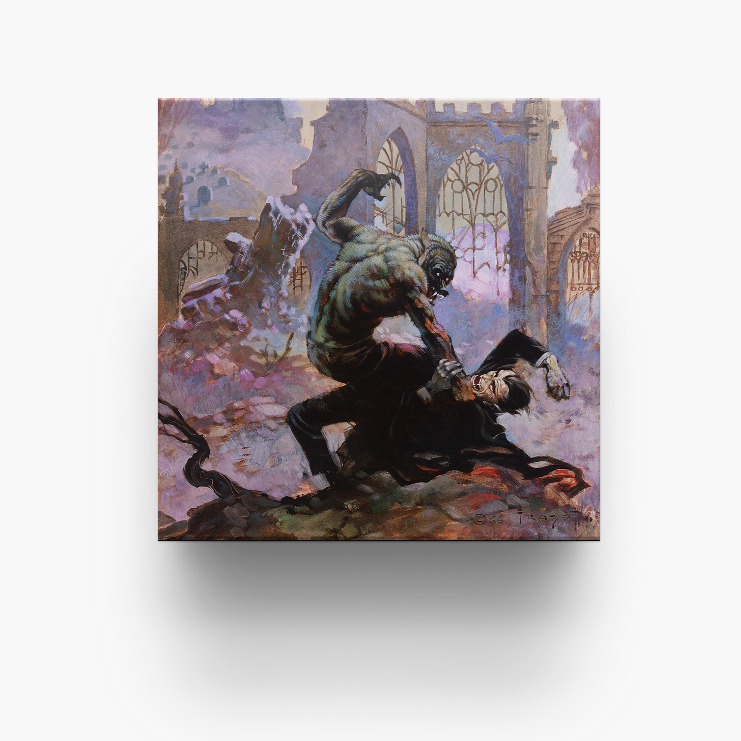 Frazetta 4x4 inch ceramic coaster featuring Frazetta&