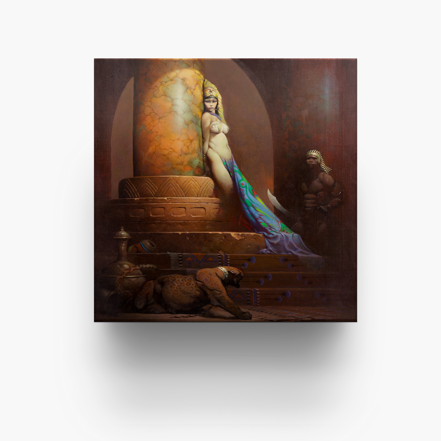 Frazetta 4x4 inch ceramic coaster featuring Frazetta&