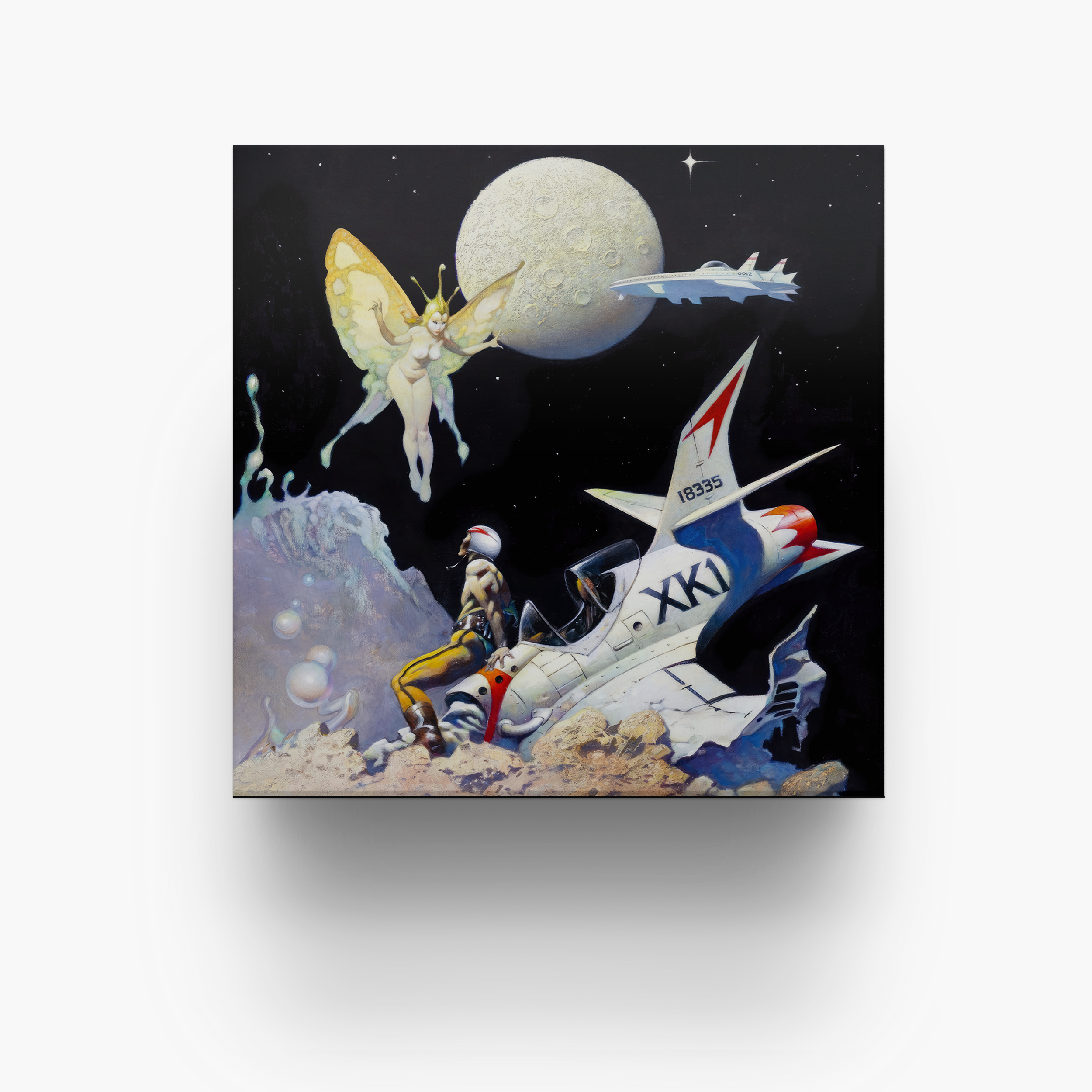 Frazetta 4x4 inch ceramic coaster featuring Frazetta&