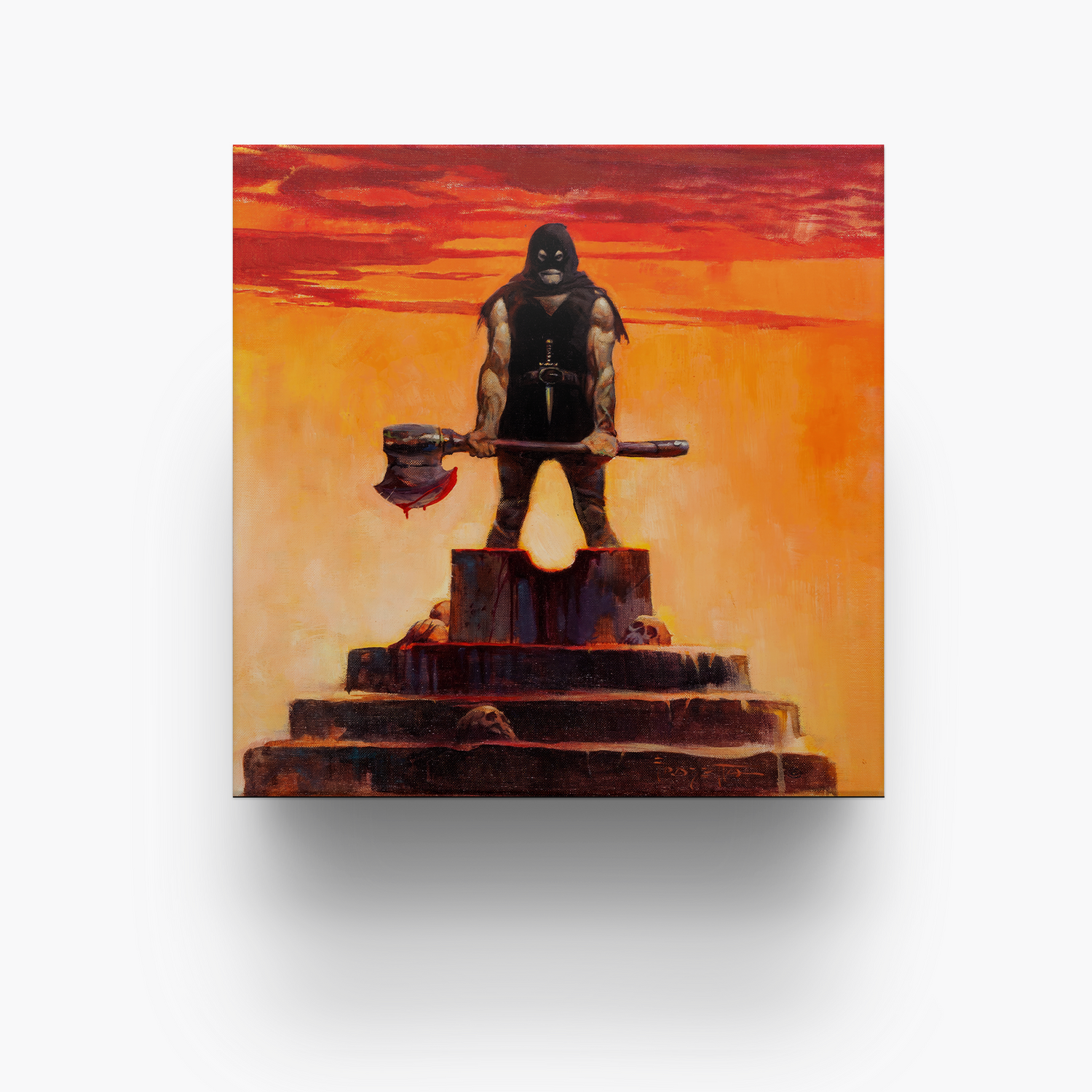 Frazetta 4x4 inch ceramic coaster featuring Frazetta&