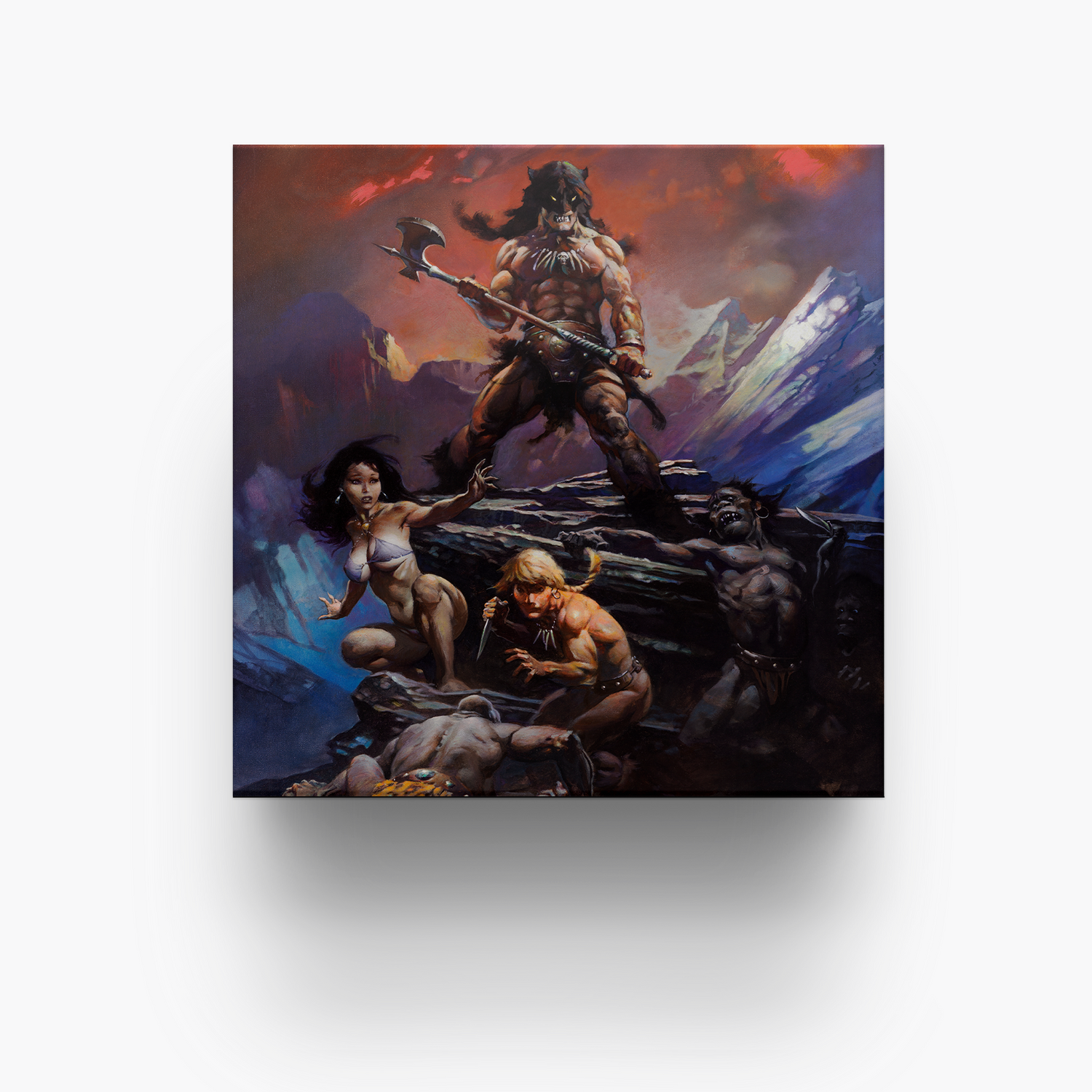 Frazetta 4x4 inch ceramic coaster featuring Frazetta&
