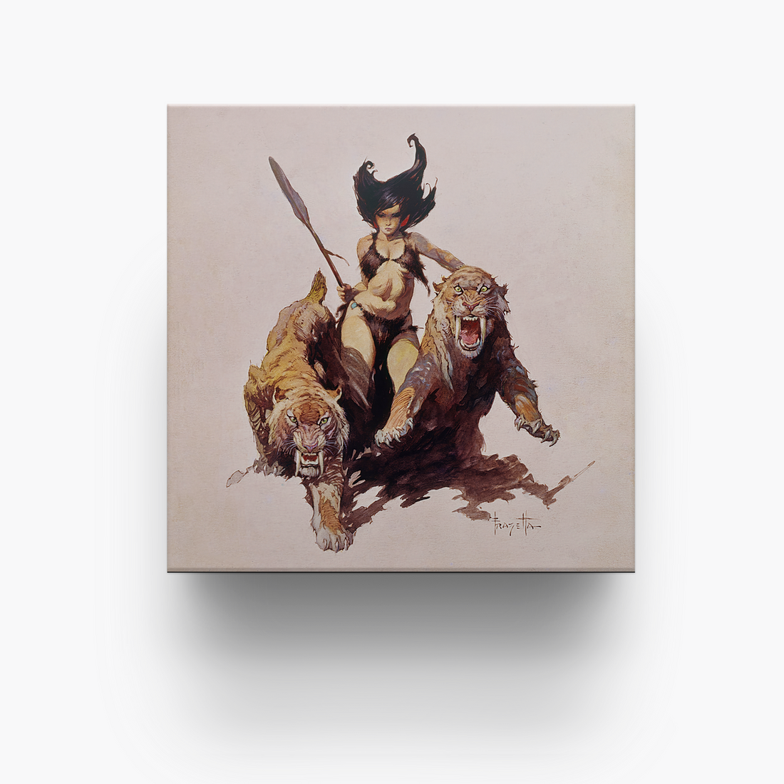 Frazetta 4x4 inch ceramic coaster featuring Frazetta&