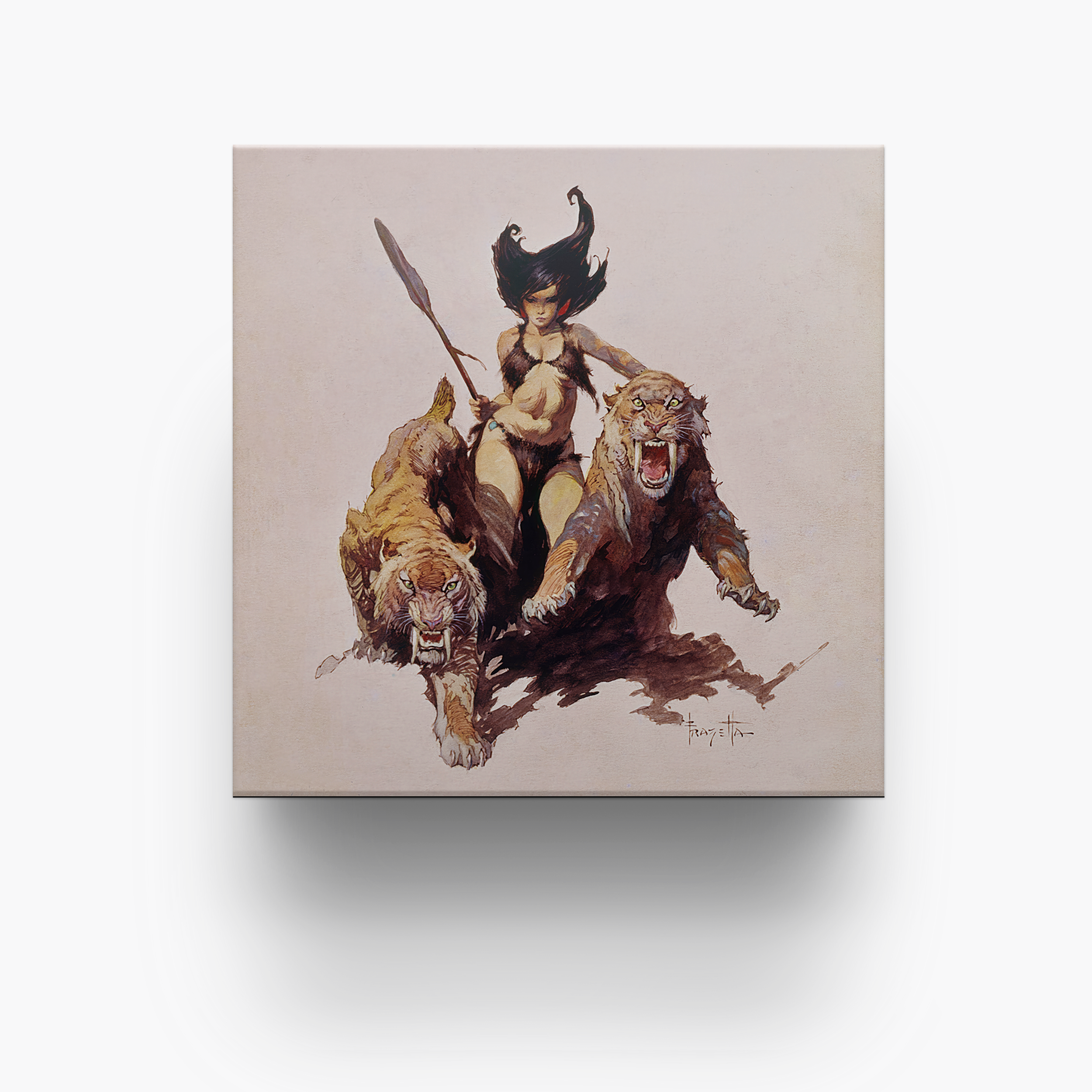 Frazetta 4x4 inch ceramic coaster featuring Frazetta&