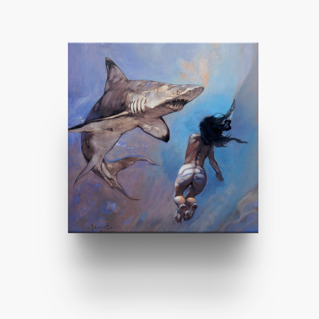 Frazetta 4x4 inch ceramic coaster featuring Frazetta&