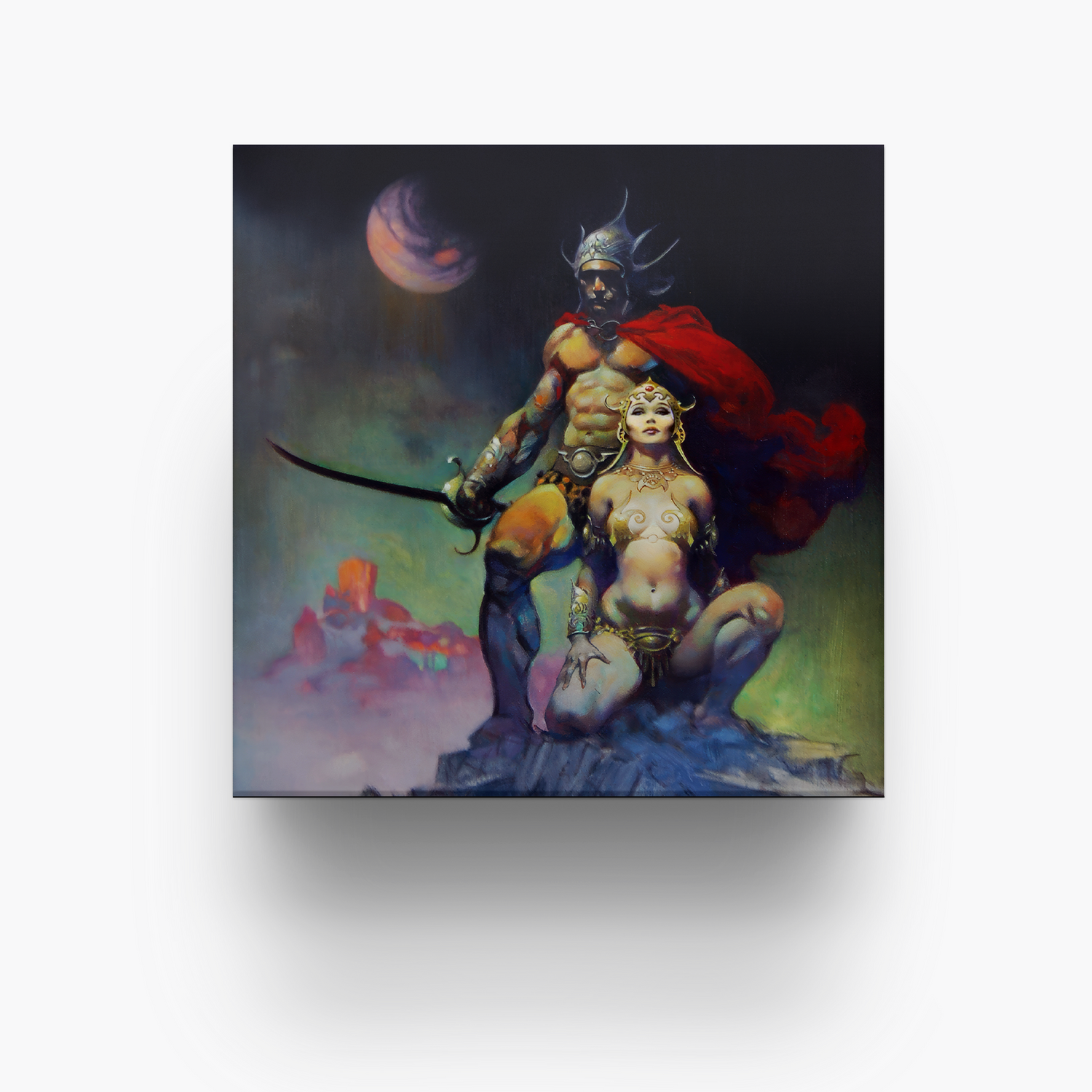 Frazetta 4x4 inch ceramic coaster featuring Frazetta&