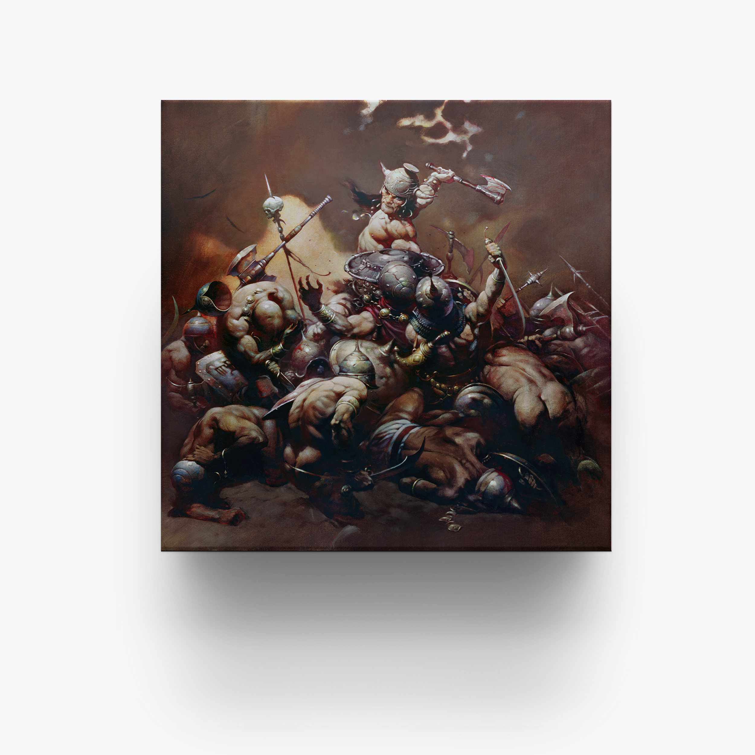 Frazetta 4x4 inch ceramic coaster featuring Frazetta&