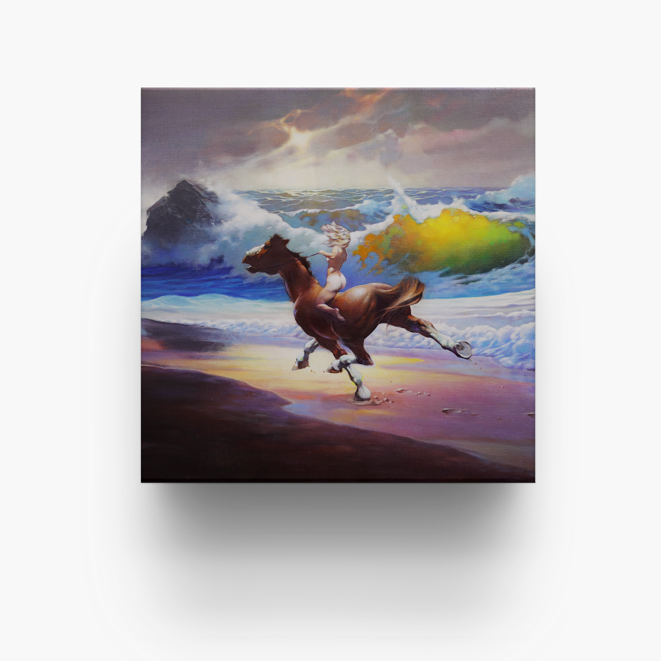 Frazetta 4x4 inch ceramic coaster featuring Frazetta&