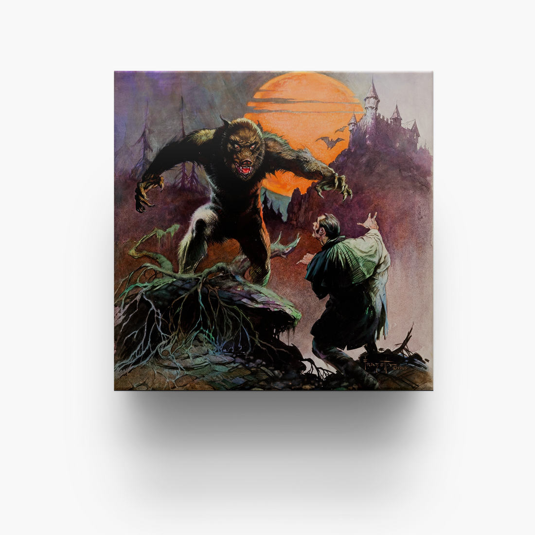 Frazetta 4x4 inch ceramic coaster featuring Frazetta&