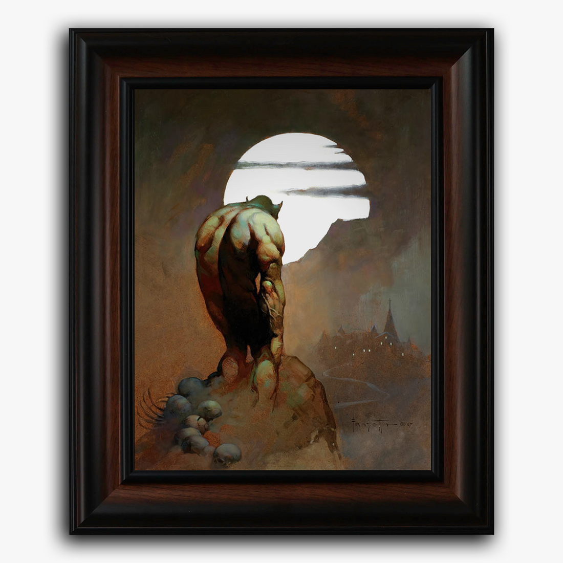 Framed fine art print of Frank Frazetta’s &