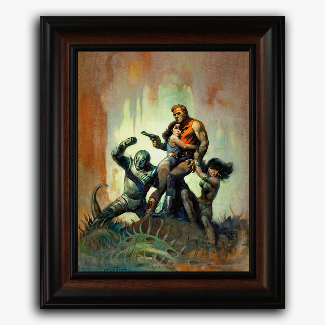 Framed fine art print of Frazetta&