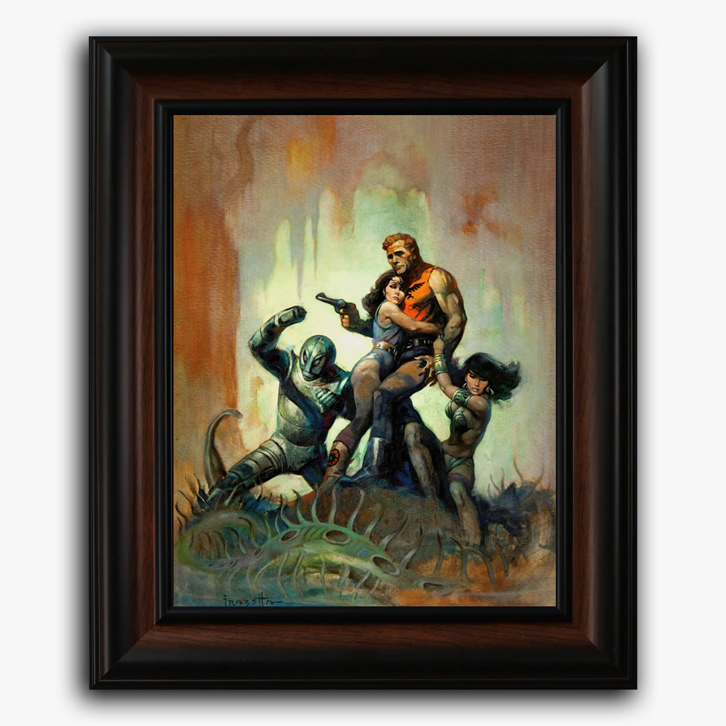 Framed fine art print of Frazetta&