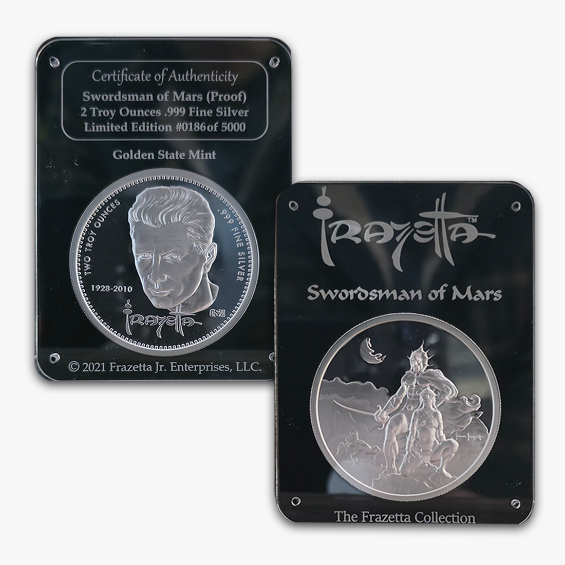 2oz Frazetta Swordsman of Mars Proof Silver Round