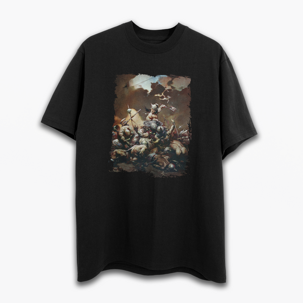 【VACANT ARCHIVE】DELLA ARTWORK T-SHIRT Frazetta-The-Destroyer-
