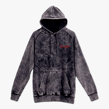 Front of Death Dealer Crimson Hoodie – Frank Frazetta’s Iconic Fantasy Artwork on a Premium Cotton Pullover