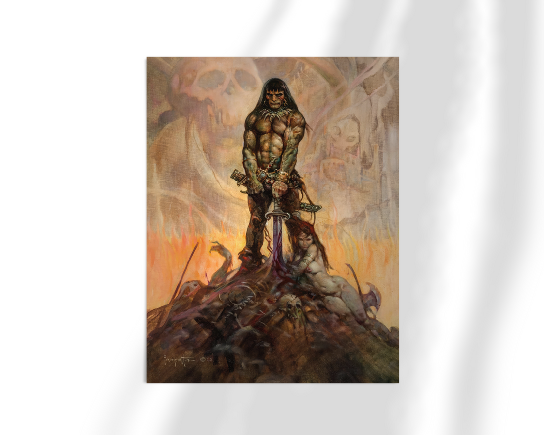 Unframed fine art print of Frazetta&