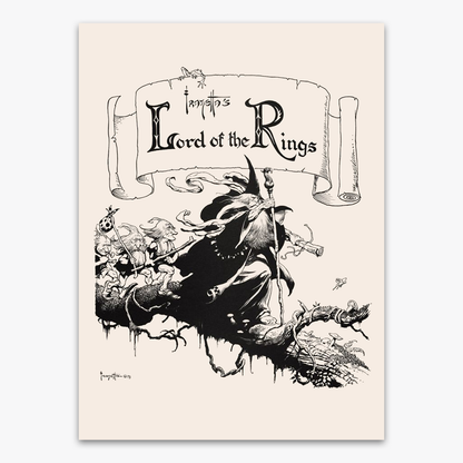 Frank Frazetta Lord of the Rings Portfolio – Set of High-Quality Fantasy Art Prints Featuring Iconic Tolkien Illustrations