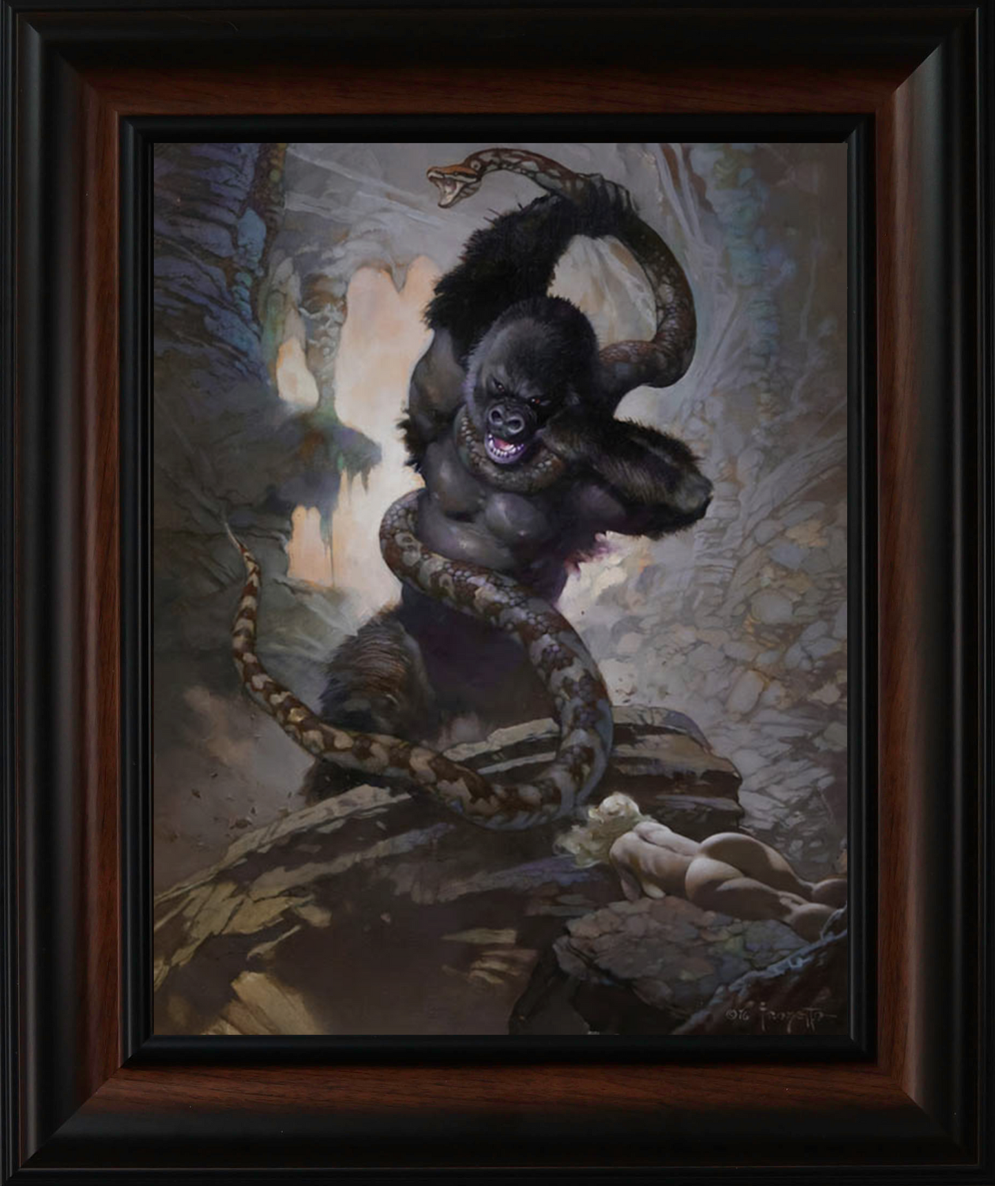 Kong with Snake Fine Art Print/Framed Art