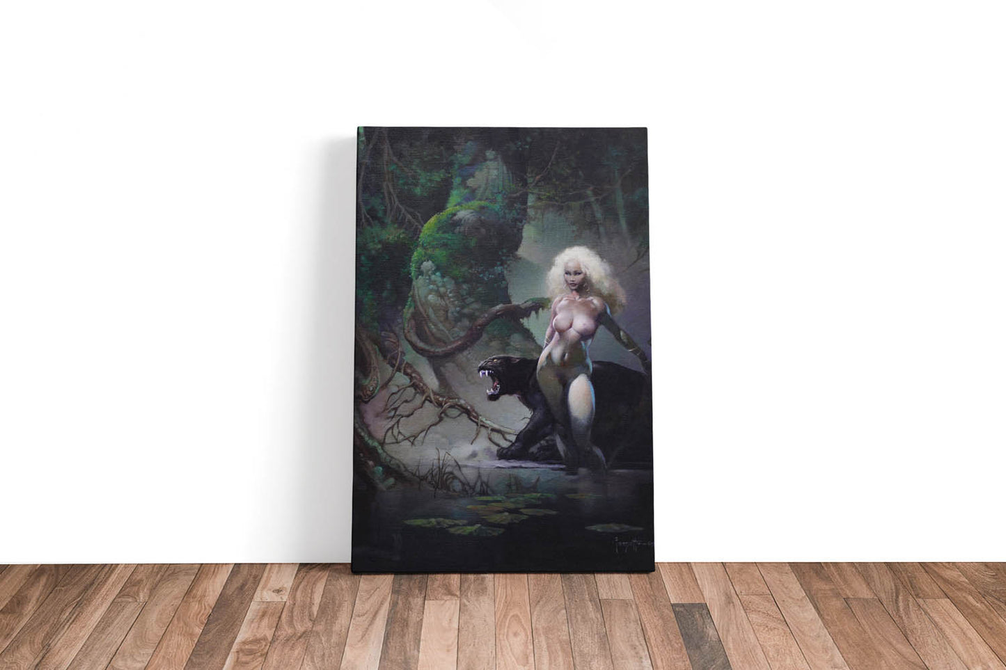 Princess and the Panther Large Wrap Around Canvas