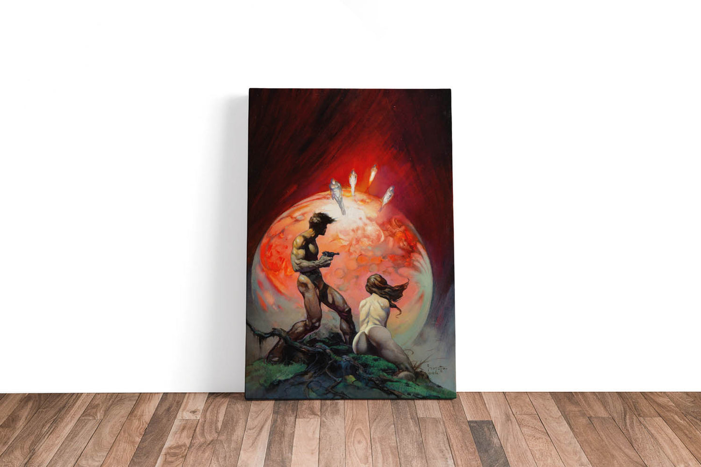 Red Planet Large Wrap Around Canvas
