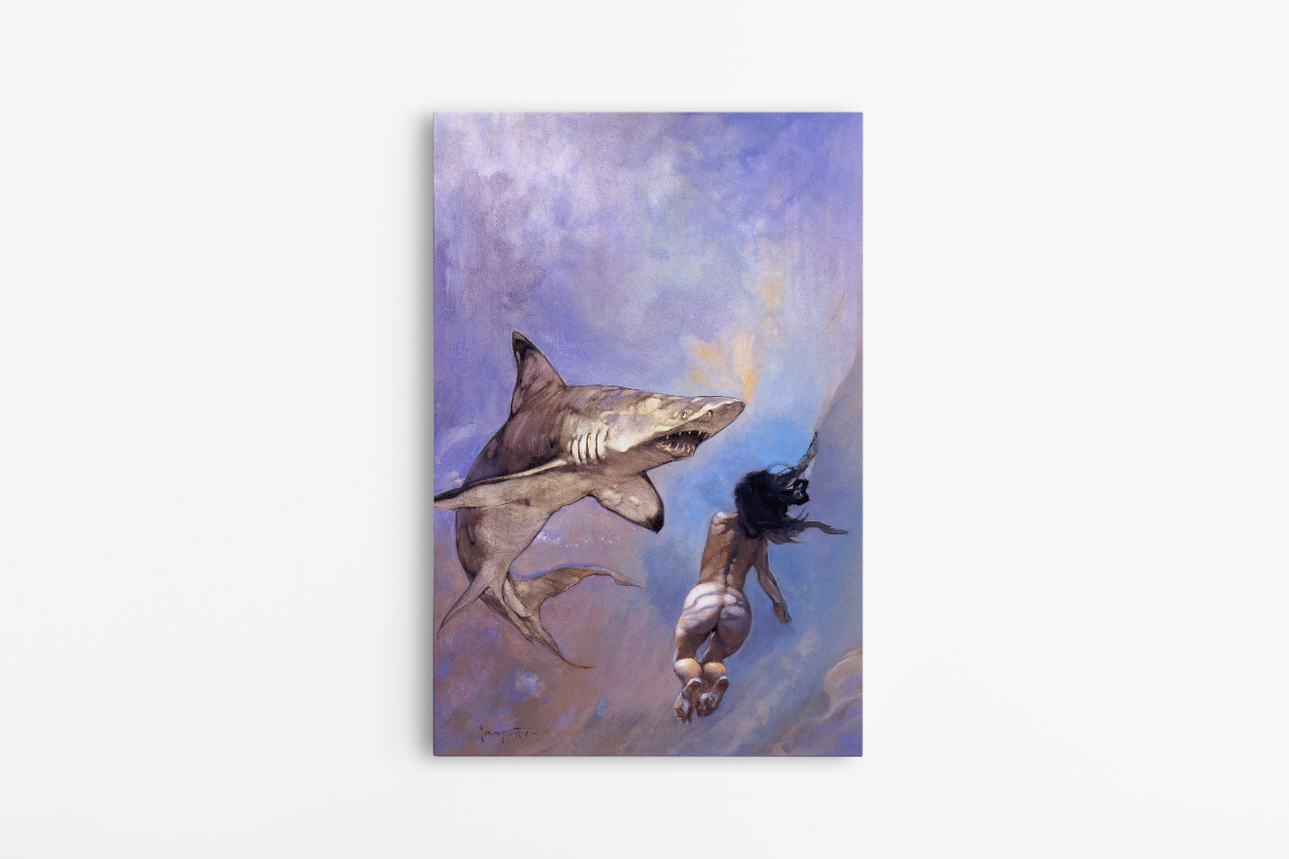 Requiem of a Shark Mini Wrap-Around Canvas Art