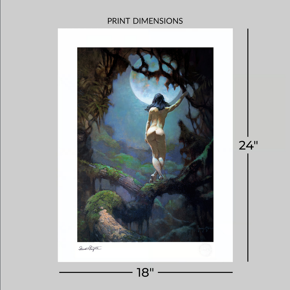Sideshow Collectibles Moon's Rapture Fine Art Print – Frazetta Art Sideshow Collectibles Moon's Rapture Fine Art Print – Frazetta Art