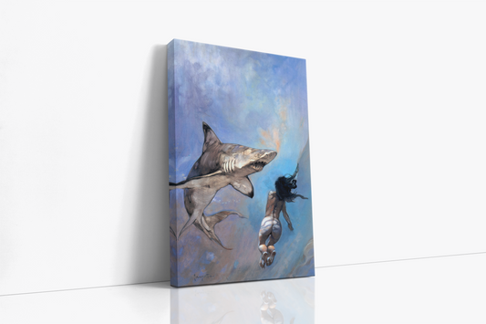 Requiem of a Shark Large Wrap Around Canvas