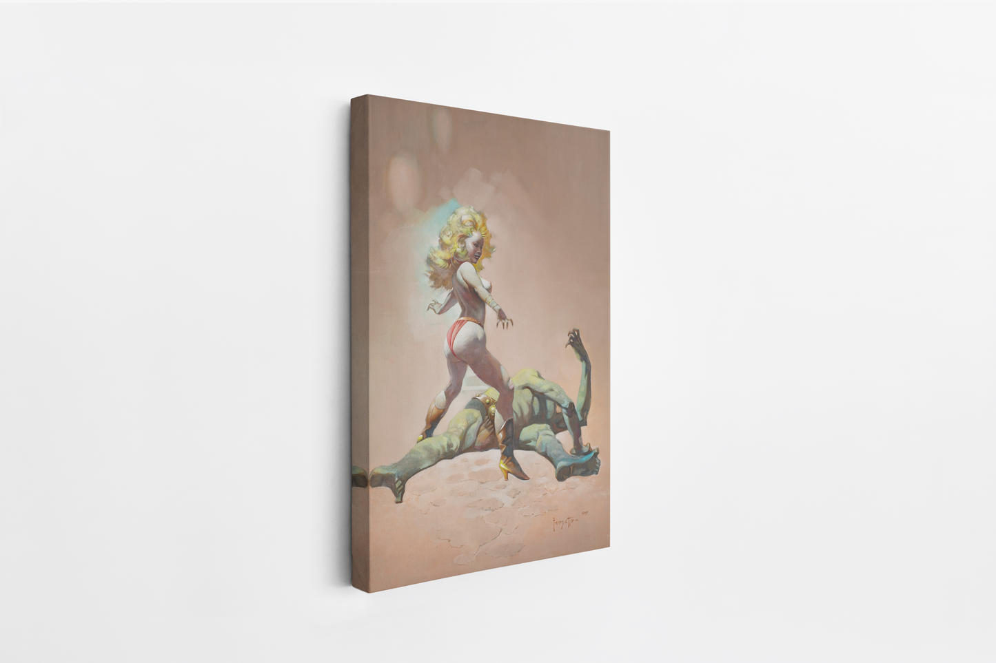 The Countess and the Green Man Mini Wrap-Around Canvas Art