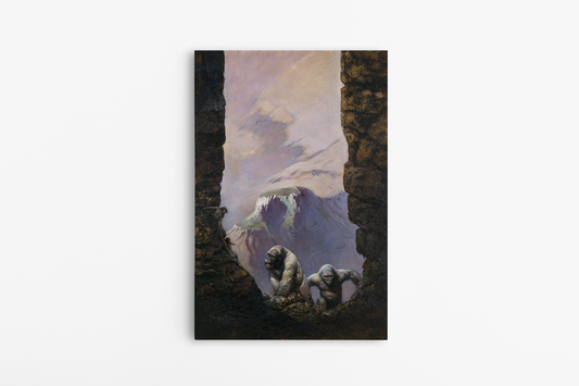 White Gorillas Mini Wrap-Around Canvas Art