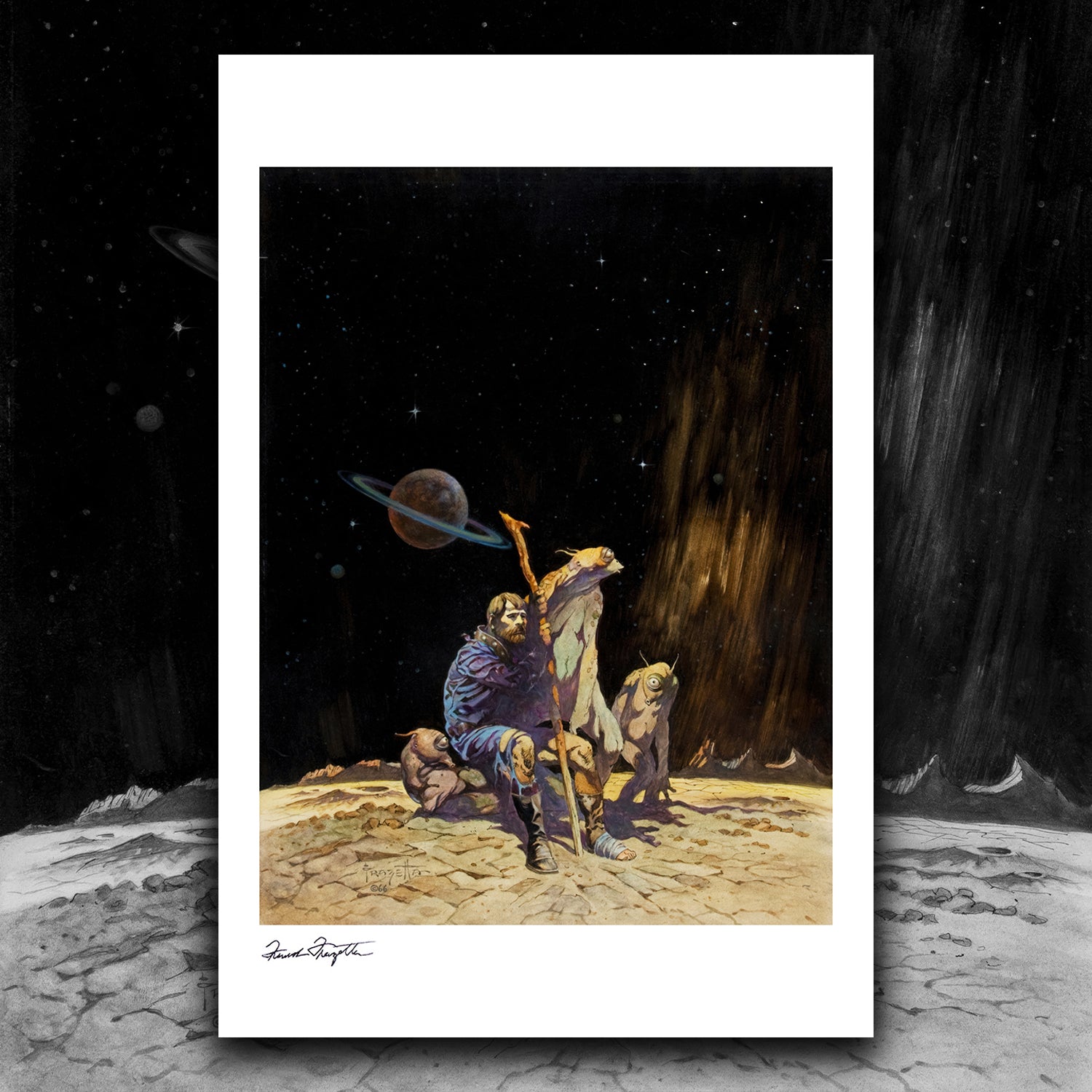 Stranded Giclée – Premium Museum-Quality Print Featuring Frank Frazetta’s Iconic Artwork