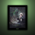 Gallery Series print of "Princess and the Panther" by Frank Frazetta, unframed, depicting a striking fantasy scene.