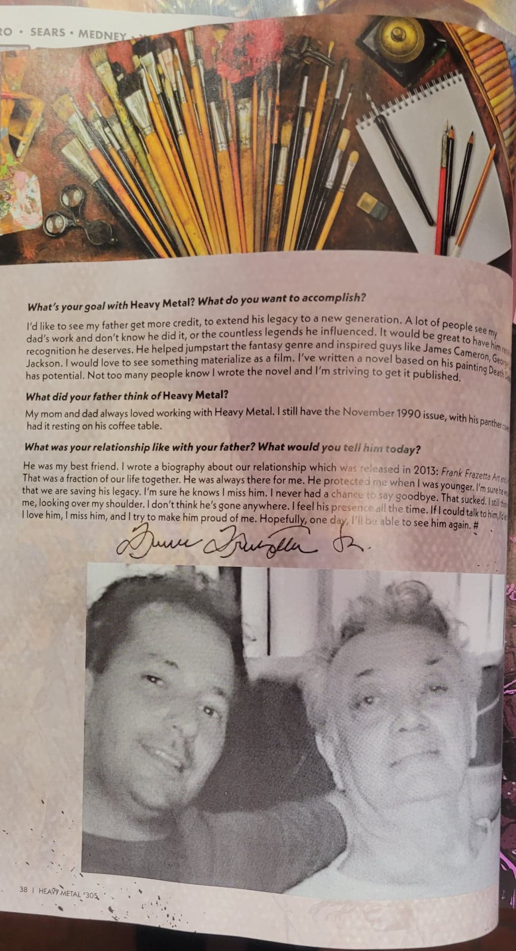 Heavy Metal Magazine #305 Signed by Frank Jr.