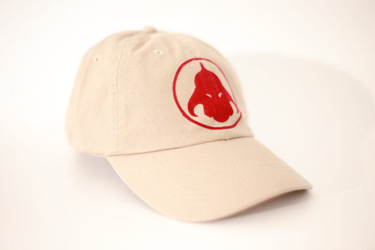 Death Dealer Hat- Tan with Red