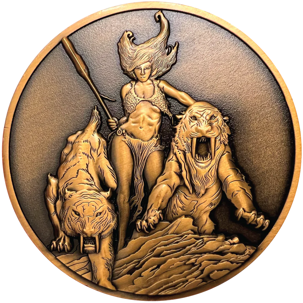 Frank Frazetta's "Huntress" Goliath Coin
