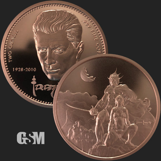 Frazetta Swordsman of Mars Copper Round .999 Fine 2oz