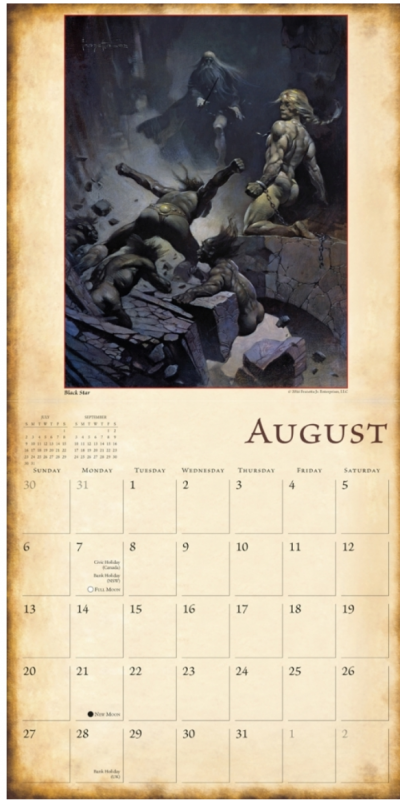 The Fantasy Art of Frazetta 2017 Calendar