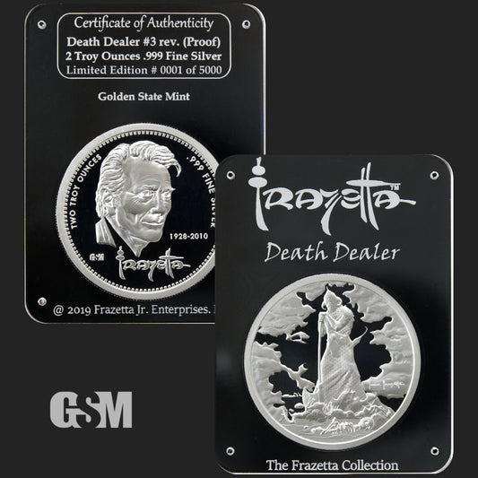 2oz Frazetta Death Dealer Proof Silver Round