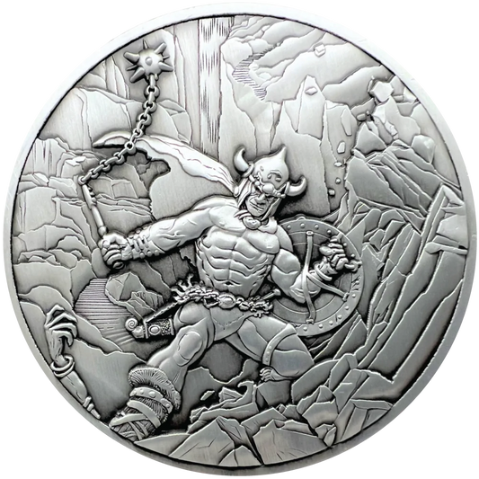 Frank Frazetta's "Warrior with Ball and Chain" Goliath Coin