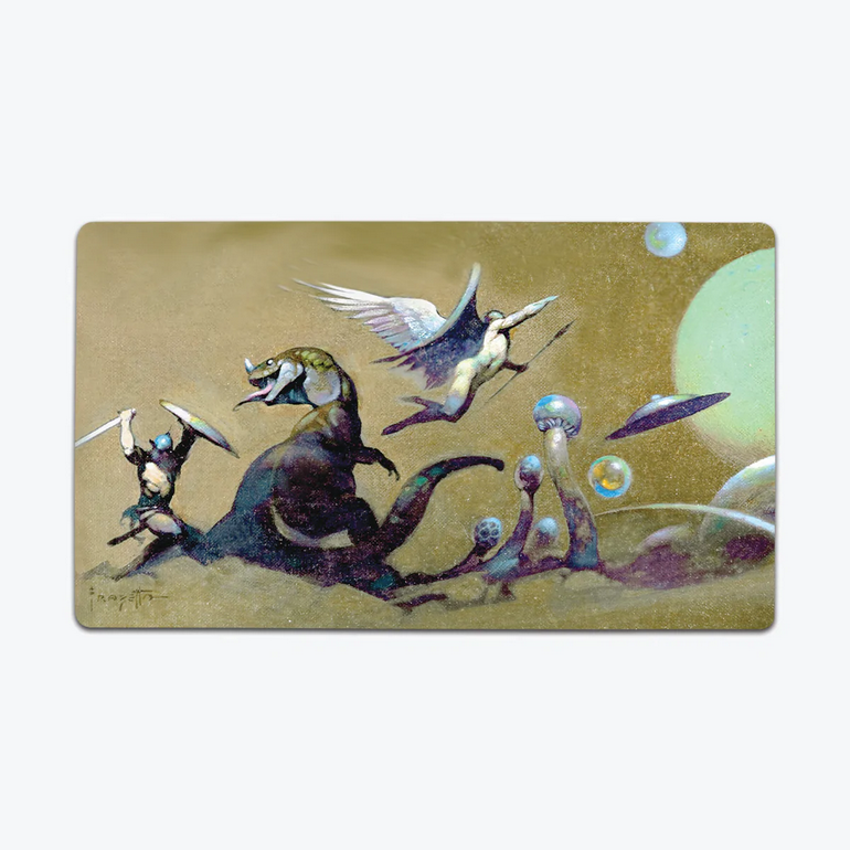 Inked Gaming Frazetta's Outerspace Dinosaur Playmat