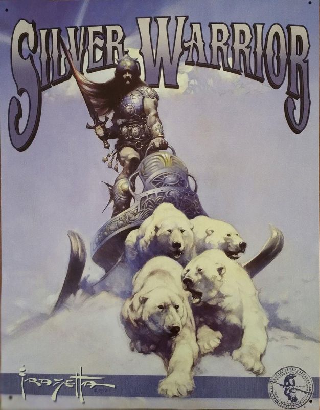 Silver Warrior Tin Wall Art