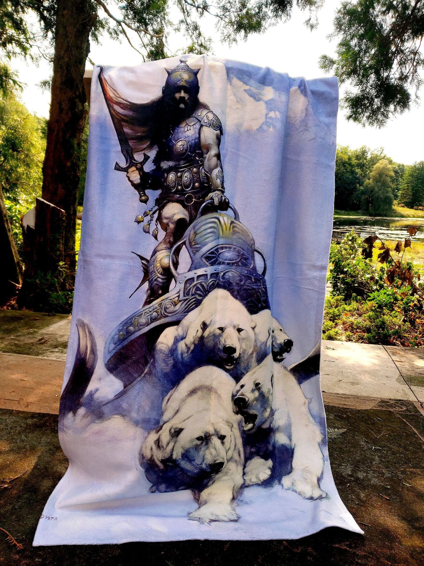 Large Towel- Silver Warrior