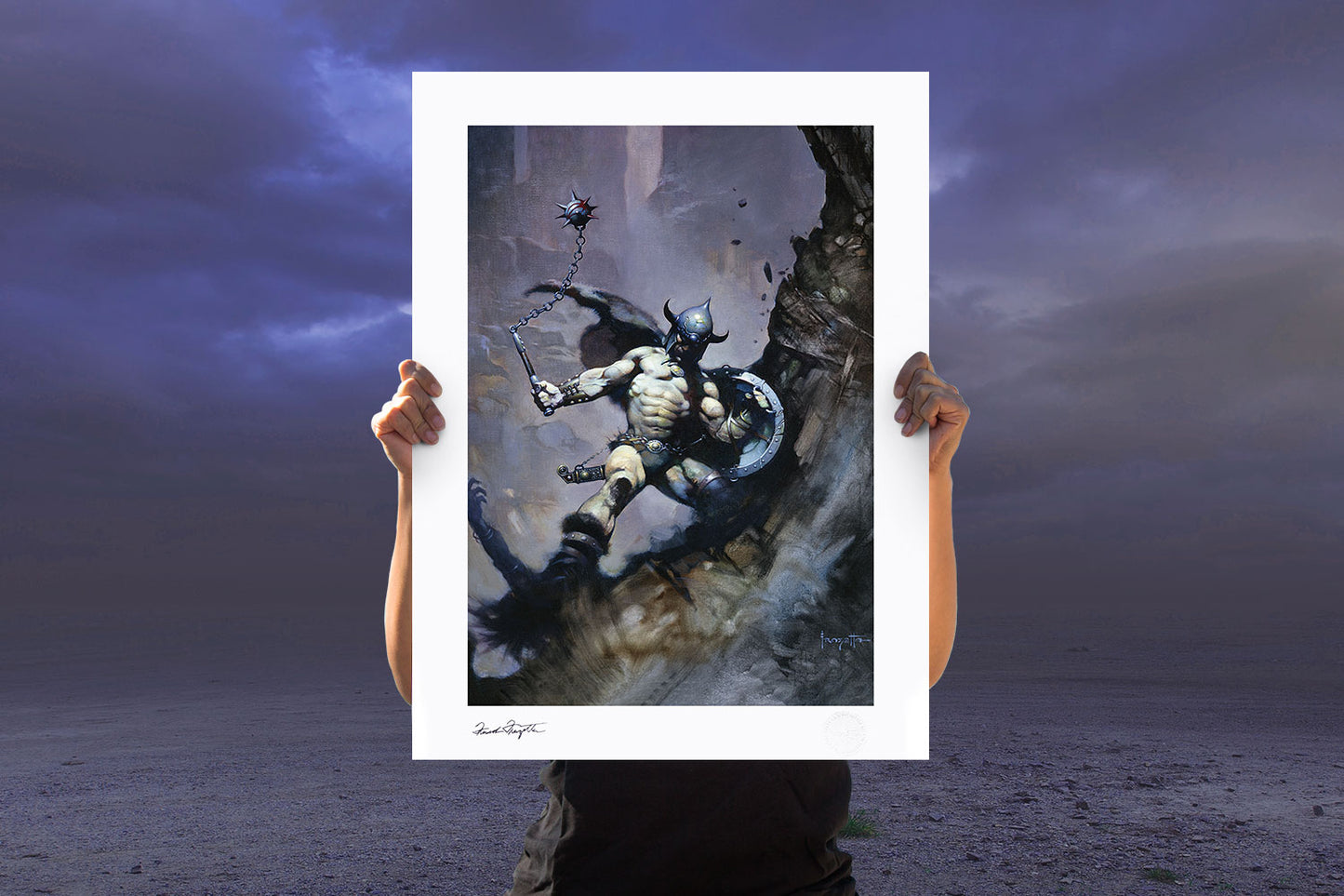 Sideshow Collectibles Warrior with Ball and Chain Fine Art Print